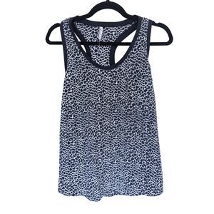 Joie Womens Silk Animal Print Sleeveless Blouse XS Black Designer Quiet Luxury